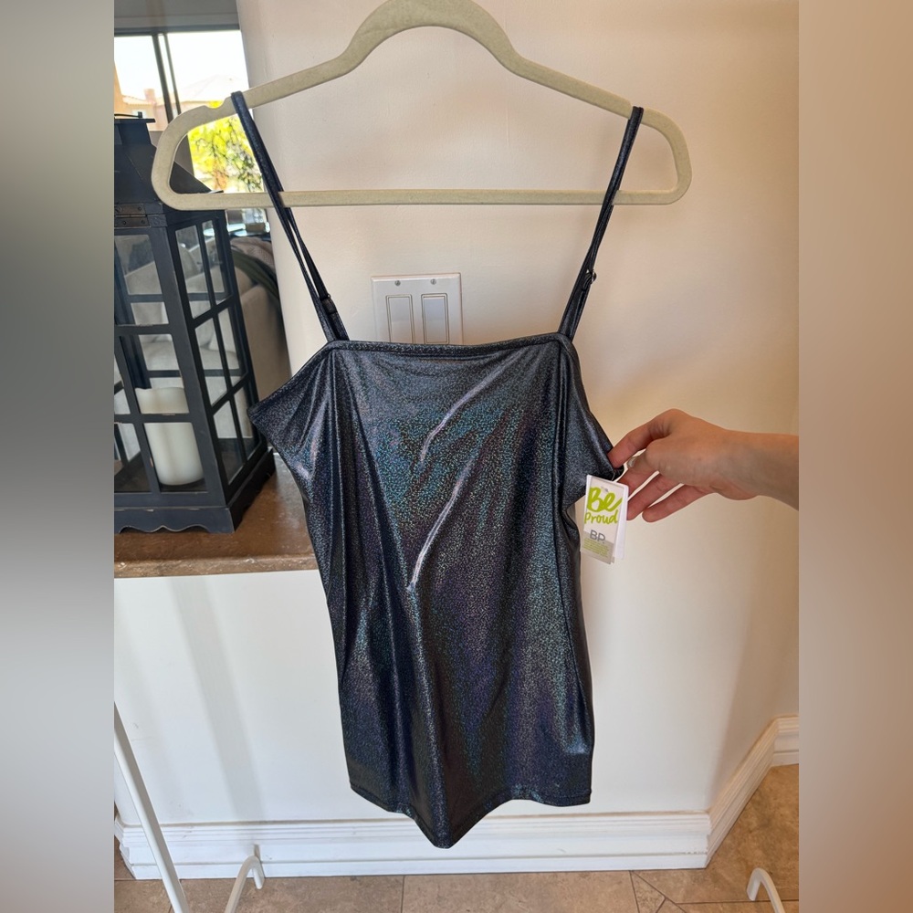 BP Be Proud Women's Black Rainbow Glitter Stretch Mini Dress - Picture 5 of 6